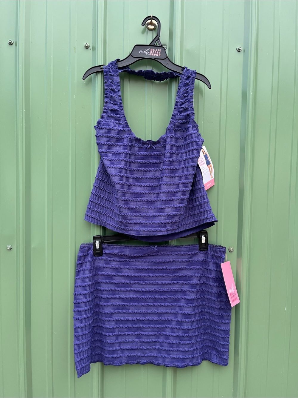 Mills by Millie Bobby Brown Ruffle Halter Top & Mini Skirt Size XXL